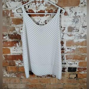 Chico's White Polka Dot Tank Top sz 1